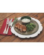 Lagarto na cerveja, brócolis ao alho e óleo, arroz (400g)