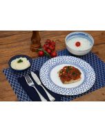 Peixe à Brasileira, purê de batata, arroz (450g)