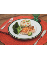 Salmão grelhado, brócolis, arroz à grega (340g)