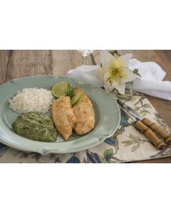 Peixe à doré, creme de espinafre, arroz (390g)