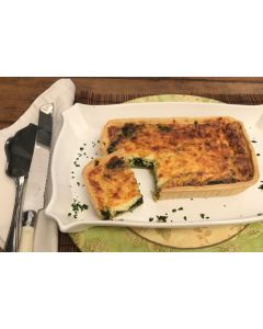 Quiche de espinafre com queijo branco (500g)