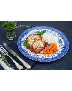 Filé de frango à parmegiana, cenoura, arroz (400g)